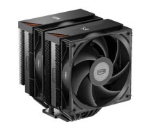 Кулер для процессора/ CPU Cooler PCCooler RT620 Digital BK (250W, 4-pin PWM, LED temp., 157mm, Al/Cu, 6x6mm, 2x120mm, 73.32CFM, 34.9dBA, 2200RPM, S: 1851/1700/1200/115X, AM5/AM4, black)