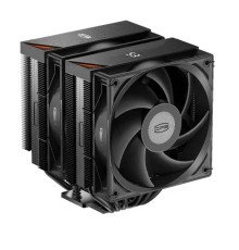 Кулер для процессора/ CPU Cooler PCCooler RT620 Digital BK (250W, 4-pin PWM, LED temp., 157mm, Al/Cu, 6x6mm, 2x120mm, 73.32CFM, 34.9dBA, 2200RPM, S: 1851/1700/1200/115X, AM5/AM4, black)
