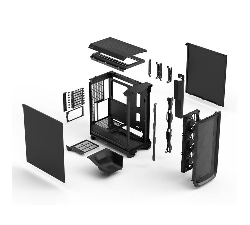 Корпус ПК без блока питания/ Case Fractal Design Meshify 3 TG Light Tint, Midi-Tower, 3x140mm, 2xUSB-A 3.2 + 1xUSB 3.2 Type-C E-ATX, ATX, mATX, mITX, Black