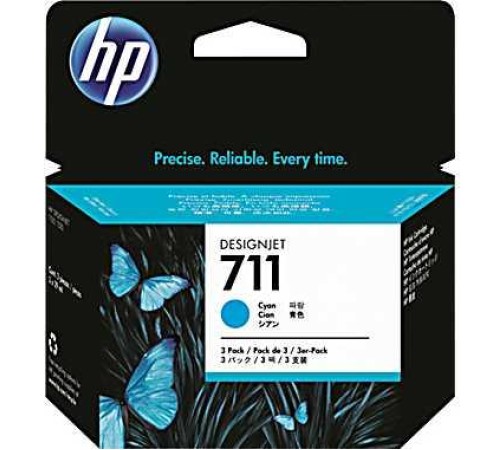 Картридж Cartridge HP 711 для DJ T120/T125/T130/T520/T525/T530, голубой (29мл)