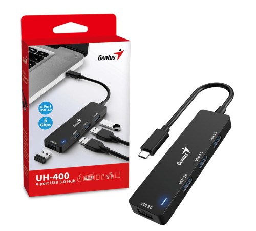 USB HUB UH-400.Порты: USB 3.0. - 4 шт. Скорость передачи данных до 5 Гбит/с. Кабель Type C 15 см. USB HUB UH-400.Порты: USB 3.0. - 4 шт. Скорость передачи данных до 5 Гбит/с. Кабель Type C 15 см.