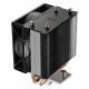 Кулер для процессора/ CPU Cooler PCCooler R200 (110W, 3-pin, 133mm, Al/Cu, 2x6mm, 1x92mm, 40.94CFM, 30dBA, 2200RPM, S: 1851/1700/1200/115X, AM5/AM4, silver, black)