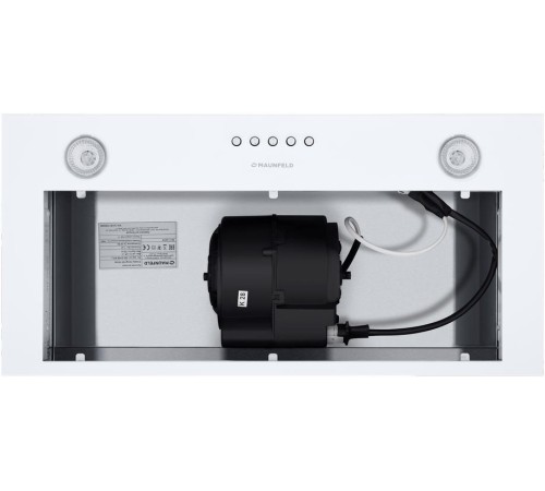 ВЫТЯЖКА MAUNFELD CROSBY SINGL 60 WHITE/ Полновстраиваемая, 60см, 850 м3, кнопочное управление, LED, площадь кухни до 30м2, опция: угольный фильтр CF140C-2шт, белая