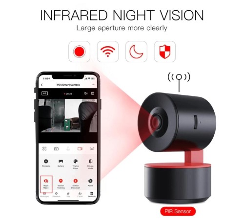 Камера внутреннего наблюдения MOES Smart camera Wi-Fi with voice control, 2 МП, 345 град., до 128 Гб, 5В Камера внутреннего наблюдения MOES Smart camera Wi-Fi with voice control, 2 МП, 345 град., до 128 Гб, 5В