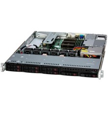 Серверная платформа Supermicro SuperServer 1U 111R-M noCPU(1) E-2400 series/ noDIMM(4)/  8x2,5"/ 2x600W/ SFT-DCMS-Single/ 1st config