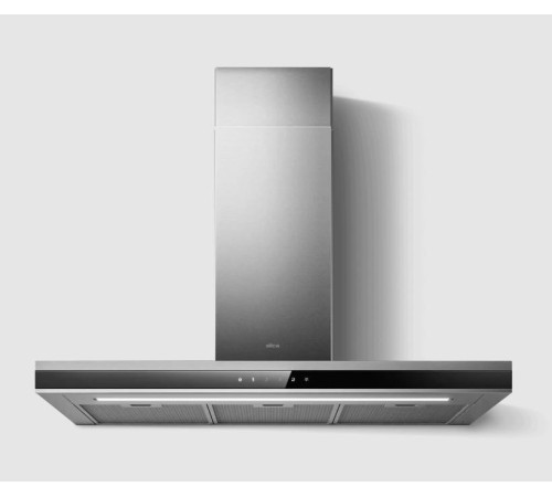 Вытяжка ELICA/ Вытяжка ELICA, 90 см, Т-образная, LED освещение, сенсорное управление, таймер с автовыключением, 3 скорости, индикация насыщения фильтра, цвет нержавеющая сталь/черный