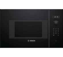 Встраиваемые микроволновые печи BOSCH Serie 4, Встраиваемая микроволновая печь, черный, LED-дисплей, микроволны до 800 Вт, 5 ступеней мощности микроволн, утапливаемый переключатель, 7 автоматических программ, память на одну пользовательскую программу, мно