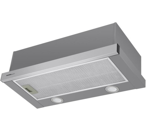 ВЫТЯЖКА HOMSair Flat 50 Inox/ встраиваемая, кнопочное управление, 2 скорости, 520 м3/ч, до 20 м2, 45 дБ, угольный фильтр CF110 - 1 шт, ШхВхД: 500х176х280 мм, нерж. сталь