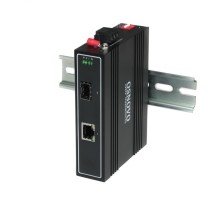 Медиаконвертер/ OSNOVO Промышленный компактный медиаконвертер GE, 1 x GE (10/100/1000Base-T), 1 x GE SFP (1000Base-X)