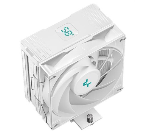 Кулер для процессора DEEPCOOL AG400 DIGITAL WH LGA1700/1200/115X/AM5/AM4 (9шт/кор, TDP 220W, PWM, Fan 120mm, 4 тепл. трубки, черный) RET (R-AG400-WHNDMN-G-1)