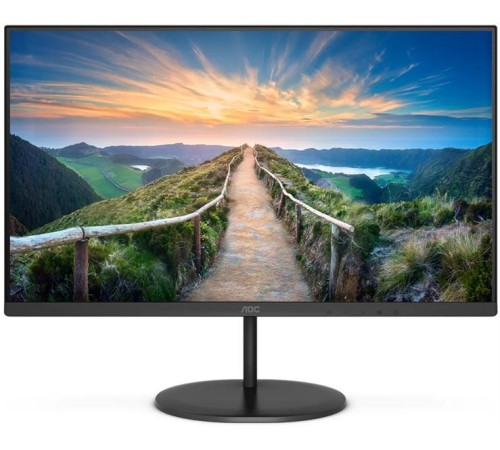 Монитор 27" AOC Q27V4EA 2560x1440, LED, 16:9, IPS, 250cd, 1000:1, 20M:1, 4ms, 178/178, HDMI, DP, 75Hz, Speakers, Tilt, Внеш, VESA, Black, 3y