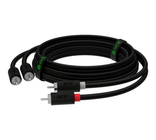 GCR Кабель 5.0m аудио 2 х RCA / 2 х RCA, черный, GCR-54131
