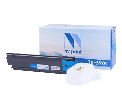 -/ Тонер-картридж NVP NV-TK-590 Cyan для Kyocera FS-C5250DN/ C2026MFP/ C2026MFP+/ C2126MFP/ C2126MFP+/ C2526MFP/ C2626MFP/ Ecosys P6026cdn (5000k)