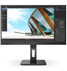 Монитор 27" AOC 27P2Q 1920x1080 75Hz IPS LED 16:9 4ms D-Sub DVI HDMI DP 4*USB3.2 50M:1 1000:1 178/178 300cd HAS Pivot Tilt Swivel Speakers Black