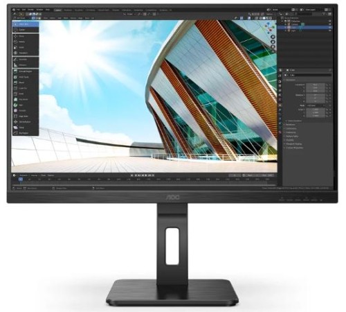 Монитор 27" AOC 27P2Q 1920x1080 75Hz IPS LED 16:9 4ms D-Sub DVI HDMI DP 4*USB3.2 50M:1 1000:1 178/178 300cd HAS Pivot Tilt Swivel Speakers Black