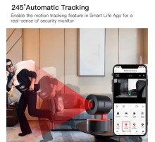 Камера внутреннего наблюдения MOES Smart camera Wi-Fi with voice control, 2 МП, 345 град., до 128 Гб, 5В