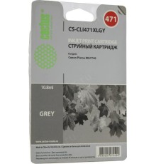 -/ Картридж струйный Cactus CS-CLI471XLGY серый (10.8мл) для Canon TS5040/MG5740/MG6840/MG7740