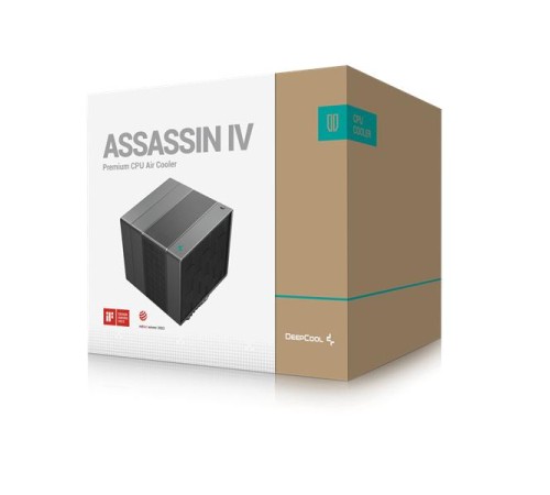 Кулер для процессора DEEPCOOL ASSASSIN IV LGA20XX/1700/1200/115X/AM5/AM4 (6шт/кор,TDP 280W, PWM, DUAL FAN 140mm + 120mm, DUAL Heatsink, 7 Heatpipe, Copper Base) RET (R-ASN4-BKNNMT-G)