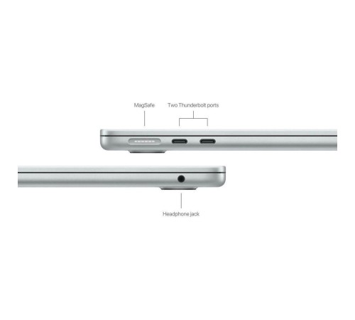 Ноутбук Apple/ 13-inch MacBook Air: Apple M3 with 8 core CPU, 10 core GPU/16GB/512GB SSD - Silver/70W/Гравировка Ноутбук Apple/ 13-inch MacBook Air: Apple M3 with 8 core CPU, 10 core GPU/16GB/512GB SSD - Silver/70W/Гравировка