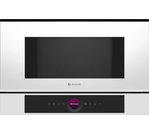 Встраиваемые микроволновые печи BOSCH 900Вт, 5 режимов, инвертер, 21 л, цвет белый, петли слева