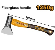 Топор Ingco HAX0811250,1250г, 700мм, ручка фибергласс, нескольз.