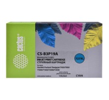 -/ Картридж струйный Cactus CS-B3P19A №727 голубой (130мл) для HP DJ T920/T1500