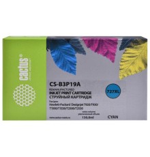 -/ Картридж струйный Cactus CS-B3P19A №727 голубой (130мл) для HP DJ T920/T1500