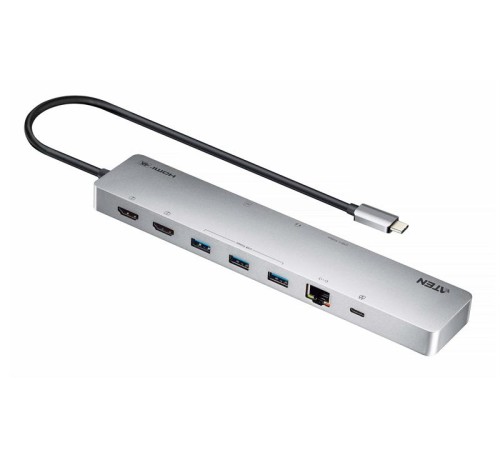 док станция ATEN 8k (4k HDMI Dual Display) 11-in-1 USB-C Multiport Dock with USB PD 100W
