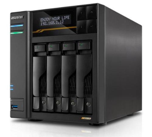 сетевое хранилище ASUSTOR AS6804T 4-Bay NAS/AMD Ryzen V3C14 2,3GHz/16GB DDR5, noHDD(HDD,SSD)/2x5,2х10,Gbe(LAN)/3xUSB3.2,Type-C; 90IX01T4-BW3S00