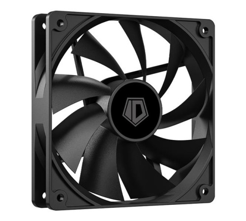 Вентилятор для корпуса ID-COOLING XF-120-K 120x120x25мм (60шт./кор, PWM, Low Noise, резиновые углы, 700-1800об/мин, черный)  BOX