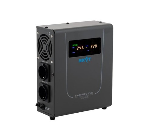 Источник бесперебойного питания (4501) SKAT-UPS 500T источник питания Line-Interactive 220В, 500ВА,работает от 1 внешней АКБ