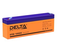 Батарея DELTA серия DTM, DTM 12022, напряжение 12В, емкость 2.2Ач (разряд 20 часов),  макс. ток разряда (5 сек.) 34.5А, макс. ток заряда 0.66А, свинцово-кислотная типа AGM, клеммы F1, ДxШxВ 178х35х61мм., вес 1кг., срок службы 6 лет./ Battery DELTA  series