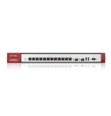 Межсетевой экран/ ZYXEL ZyWALL ATP700 Firewall, Rack, 12 Configurable (LAN / WAN) GE, 2xSFP, 2xUSB3.0, AP Controller (8/264) Ports, Device HA Pro, Sandbox, and Botnet Filter, 1 Year Gold Subscription (Full UTM -functional, SecuReporter and control 264 AP)