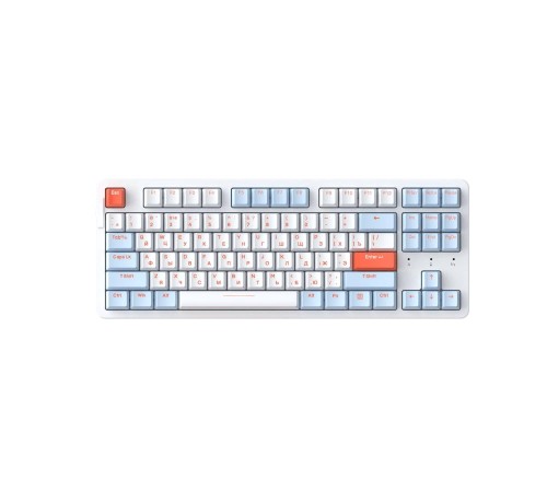 Клавиатура механическая проводная Dareu A87X Blue-White (голубой/белый), 87 клавиш, switch BlueSky V3 (linear), подключение USB, подсветка RGB Клавиатура механическая проводная Dareu A87X Blue-White (голубой/белый), 87 клавиш, switch BlueSky V3 (linear), подключение USB, подсветка RGB