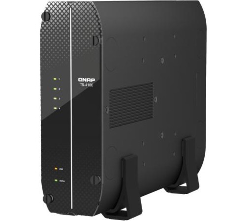 Сетевое хранилище без дисков/ SMB QNAP TS-410E-8G NAS fanless 4 2.5 SSD trays. Intel Celeron J6412 4-core 2.0-2.6 GHz, 8 GB RAM (max), 2x2.5 GbE, 4xUSB 3.2 Gen 2 (10Gbps),1xHDMI Сетевое хранилище без дисков/ SMB QNAP TS-410E-8G NAS fanless 4 2.5 SSD trays. Intel Celeron J6412 4-core 2.0-2.6 GHz, 8 GB RAM (max), 2x2.5 GbE, 4xUSB 3.2 Gen 2 (10Gbps),1xHDMI