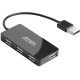 Greenconnect USB 2.0 Разветвитель GCR-UH244B на 4 порта 0,15m , black