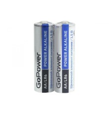 Батарейка AA/ Батарейка GoPower LR6 AA Shrink 2 Alkaline 1.5V (2/40/800) коробка (40 шт.)