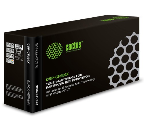 -/ Картридж лазерный Cactus CSP-CF289X черный (10000стр.) для HP LJ M507/MFP M528