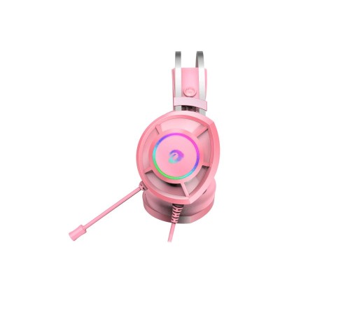 Гарнитура игровая проводная EH469 Pink (розовый), пара кошачьих ушек в комплекте, подсветка RGB, подключение USB, длина кабеля 2.4м Гарнитура игровая проводная EH469 Pink (розовый), пара кошачьих ушек в комплекте, подсветка RGB, подключение USB, длина кабеля 2.4м