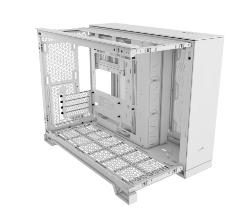 Корпус без блока питания/ Case Corsair 2500X Airflow, Midi-Tower, TG, no fan, 2xUSB-A 3.2, 1xUSB 3.2 Type-C, mATX, mITX White