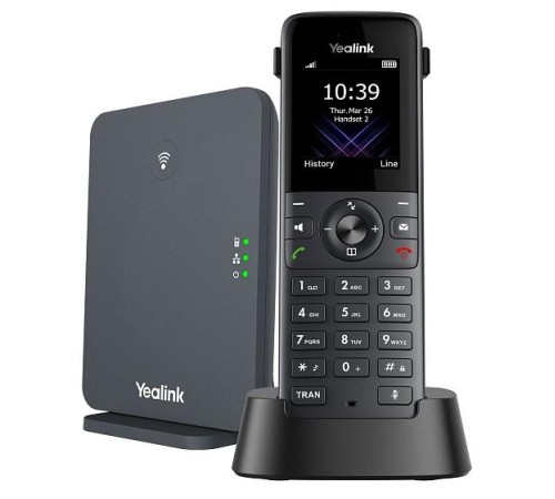 Телефон YEALINK DECT-трубка Yealink W73P DECT (база W70B+трубка W73H) до 10 SIP-аккаунтов, до 10 трубок на базу, до 20 одноврем. Вызовов Телефон YEALINK DECT-трубка Yealink W73P DECT (база W70B+трубка W73H) до 10 SIP-аккаунтов, до 10 трубок на базу, до 20 одноврем. Вызовов