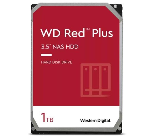 Жесткий диск Western Digital Red Plus NAS HDD 3.5" SATA 10Tb, 7200RPM, 256MB buffer, WD101EFBX, 1 year