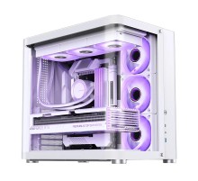 Корпус без блока питания/ Case JONSBO TK-2, Midi-Tower, TG, no fans, 1xUSB-A 3.2 + 1xUSB-C 3.2, ATX, mATX, mITX White