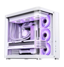 Корпус без блока питания/ Case JONSBO TK-2, Midi-Tower, TG, no fans, 1xUSB-A 3.2 + 1xUSB-C 3.2, ATX, mATX, mITX White
