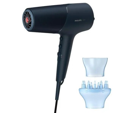 Фен Philips/ Фен Philips, мощность 2300 Вт, 2 скорости, 3 температурных режима, холодный воздух, ионизация, 2 насадки, цвет синий Фен Philips/ Фен Philips, мощность 2300 Вт, 2 скорости, 3 температурных режима, холодный воздух, ионизация, 2 насадки, цвет синий