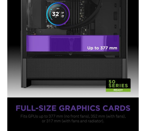 Корпус без блока питания/ Case NZXT H3 Flow (2025), Midi-Tower, TG, 1x120mm, 1xUSB-A 3.2 + 1xUSB-C 3.2, mATX, mITX Black