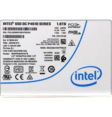 Твердотельный накопитель/ Intel SSD DC P4610 Series, 1.6TB, U.2(2.5" 15mm), NVMe, PCIe 3.1 x4, TLC, R/W 3200/2080MB/s, IOPs 643 000/199 000, TBW 12250, DWPD 4 (12 мес.)