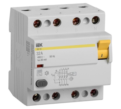 УЗО ВД1-63 4Р 32А 30мА IEK