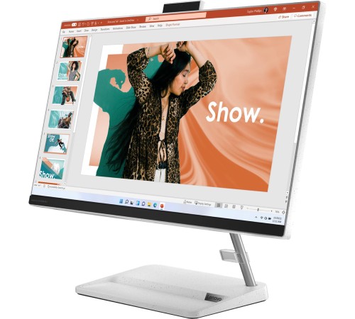 Моноблок/ Lenovo IdeaCentre AIO 3 24IAP7   23.8"(1920x1080 IPS)/Intel Core i3 1215U(1.2Ghz)/8192Mb/512SSDGb/noDVD/Int:Intel UHD Graphics/Cam/BT/WiFi/war 1y/7.03kg/white/noOS + RU kbd, mouse WL