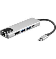 Адаптер/ Адаптер USB 3.1 Type-Cm ->HDMI A(m) 4K@30Hz, RJ45, 2XUSB3.0, PD, iOpen <ACU435M>